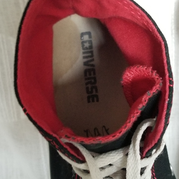 Converse Chuck Taylor All Star High Top Sneakers Black and Red Men's Size 10 - Picture 14 of 15